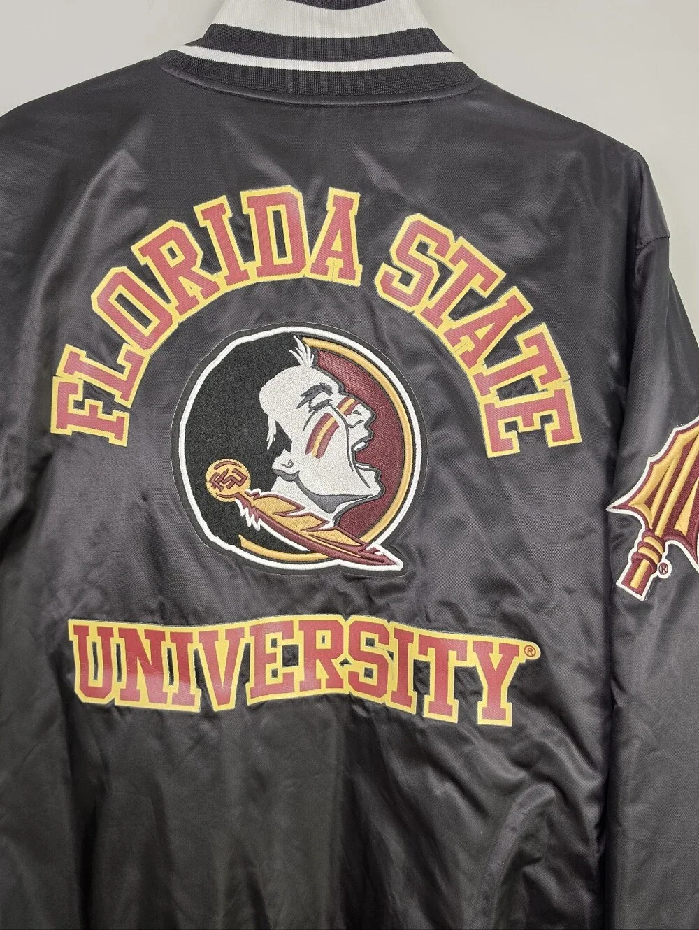 Pro Standard Florida State Seminoles Classic Men's Satin Full-Snap Jacket Sz 2XL